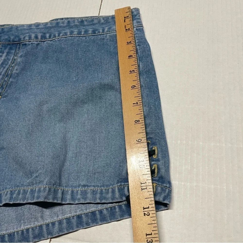 Tommy Hilfiger Blue Lace-Up Jean Shorts Sz 13